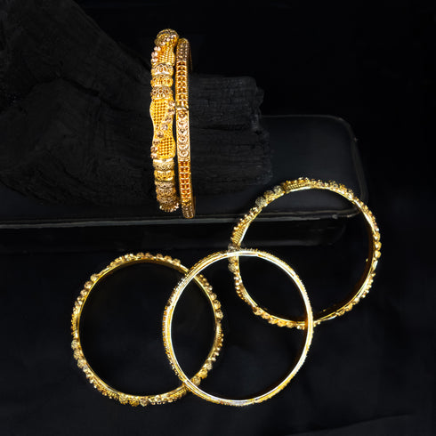 Indian Gold Bangles - D312--1